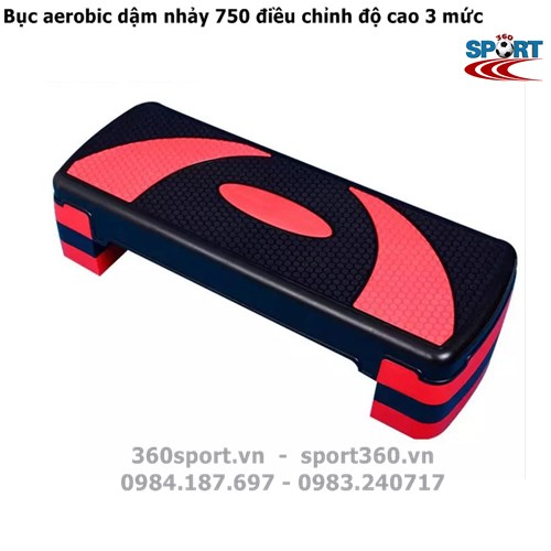 Bục aerobic dậm nhảy 750 điều chỉnh độ cao 3 mức