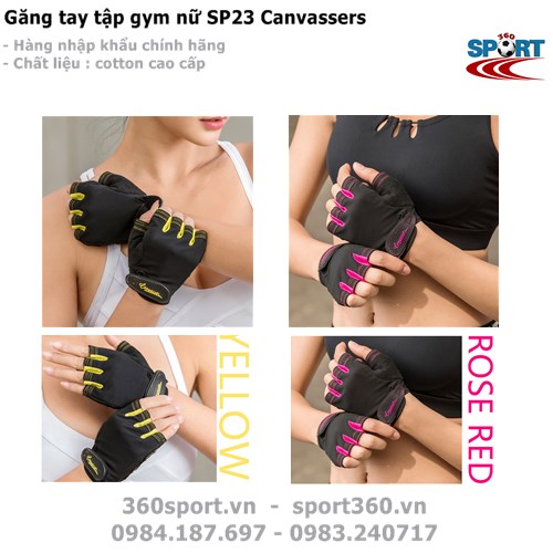 Găng tay tập gym nữ Canvassers SP23 