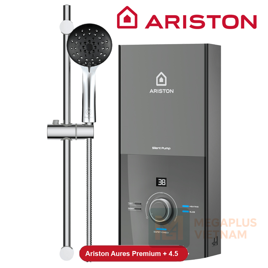 Máy nước nóng trực tiếp Ariston Aures Premium Plus chính hãng Bình Nước Nóng Trực Tiếp Ariston Aures Premium Plus 4.5P thiết kế sang trọng