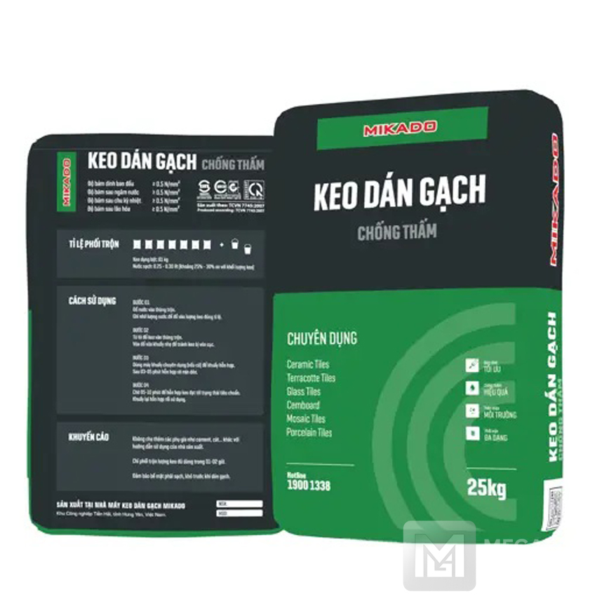Keo dán gạch Mikado Goldentile chuyên dụng Keo dán gạch Mikado Goldentile bao 25kg chính hãng