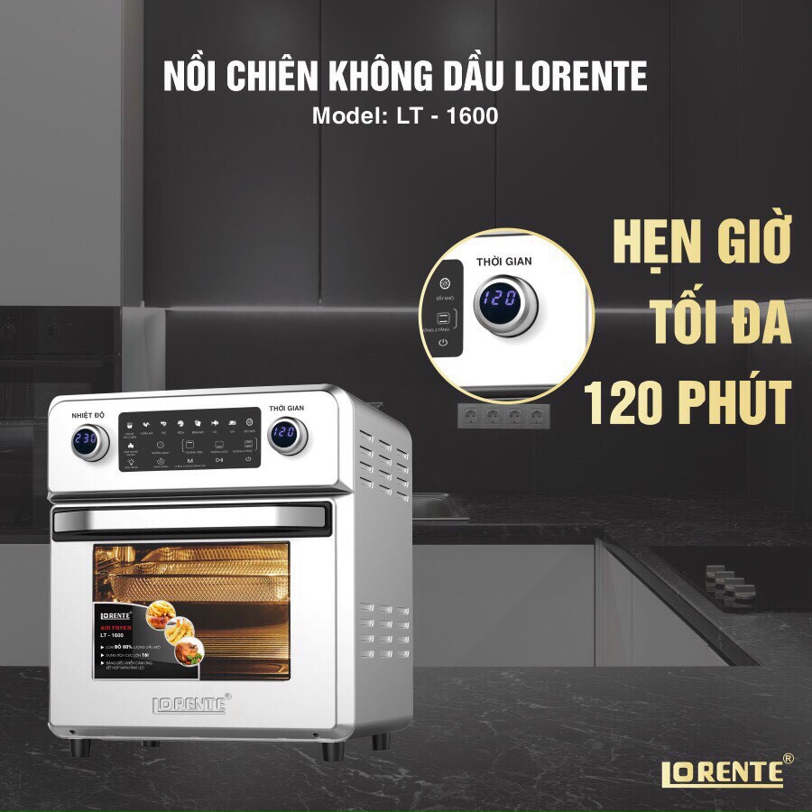 Nồi chiên không dầu LT-1600 hẹn giờ 120 phút