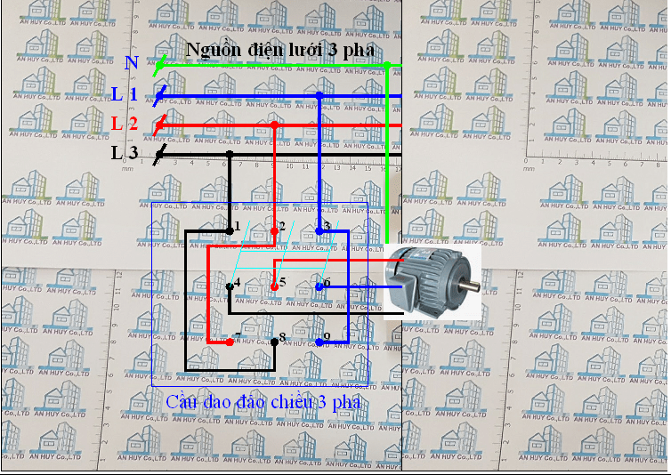 cách đấu cầu dao đảo chiều cho motor