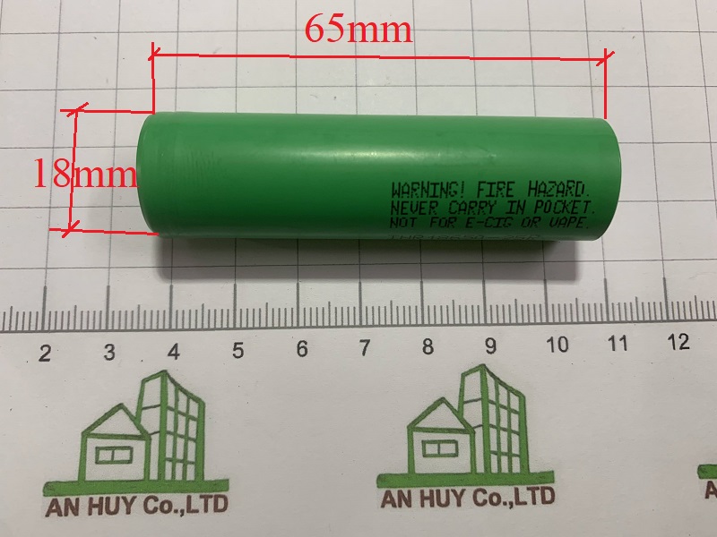 kích thước pin 18650