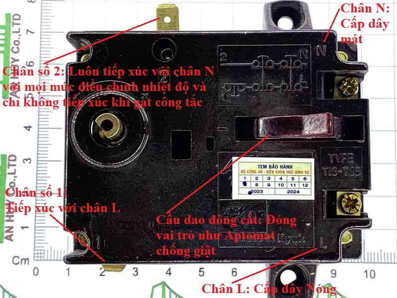 Rơ Le Nhiệt Độ Bình Nước Nóng Ariston Màu Tím