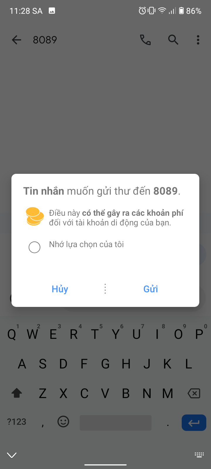 xác thực tin nhắn