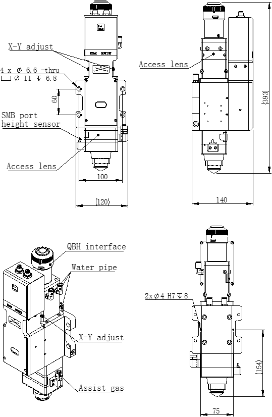 mỏ cắt laser raytools