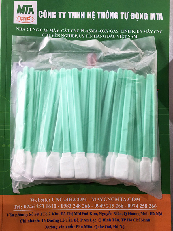 Tăm bông làm sạch ống kính máy laser