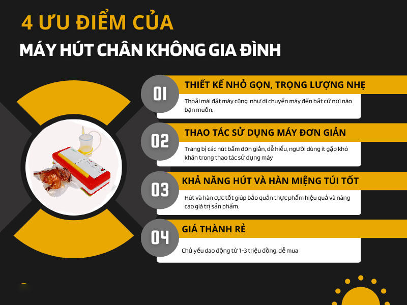 4 ưu điểm nổi bật của máy hút chân không gia đình