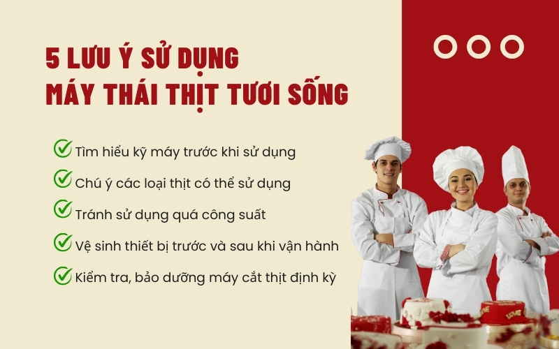 5 lưu ý khi sử dụng máy thái thịt tươi sống