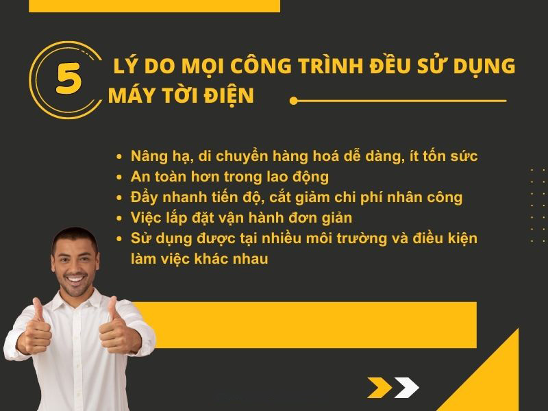 5 lý do nên sử dụng tời cho công trình