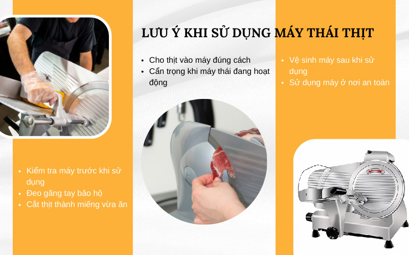 7 lưu ý quan trọng khi sử dụng máy thái thịt