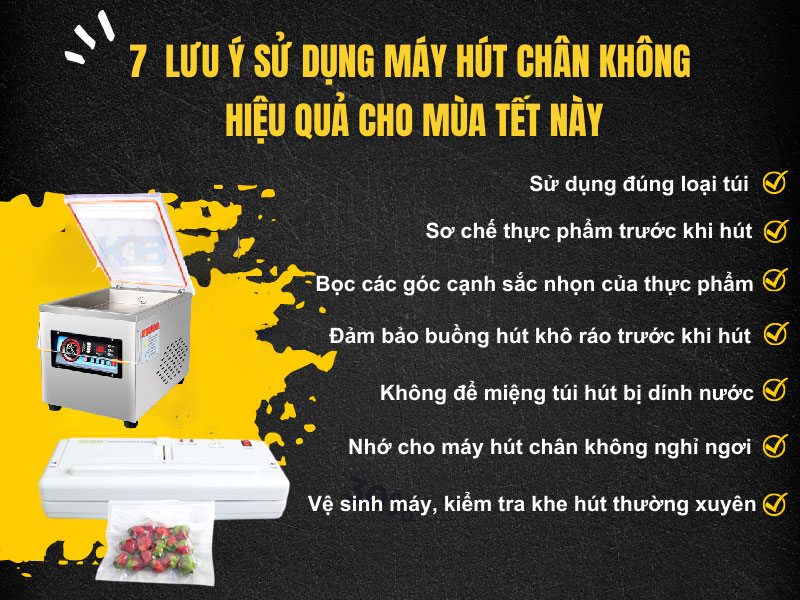 7 lưu ý khi sử dụng máy hút chân không cho hiệu quả