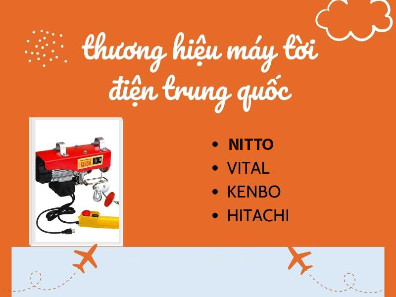 Các thương hiệu máy tời điện Trung Quốc