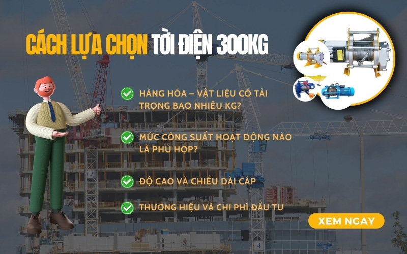 Cách lựa chọn tời điện 300kg