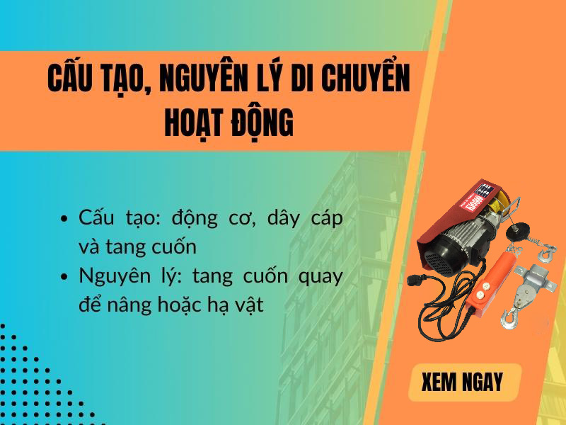 Cấu tạo và nguyên lý hoạt động của tời