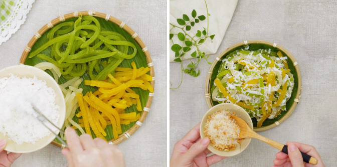 Cho bánh tằm ra đĩa