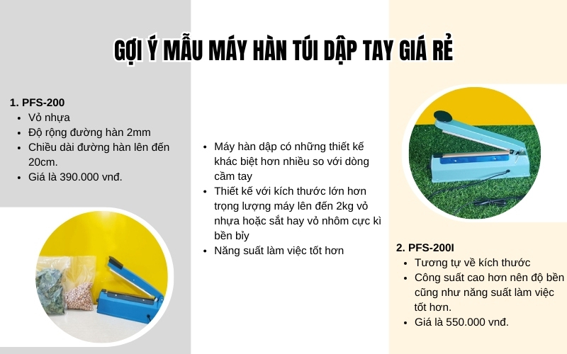 Gợi ý máy hàn túi dập tay giá rẻ