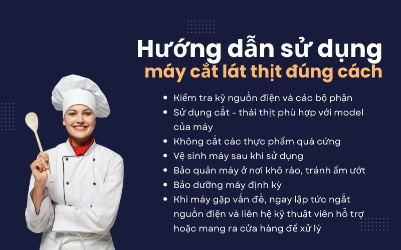Hướng dẫn sử dụng máy thái thịt đúng cách