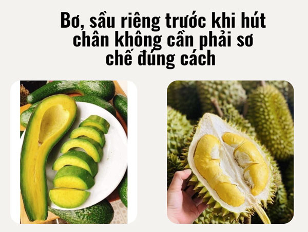 Sơ chế bơ và sầu riêng đúng cách để hút chân không bảo quản