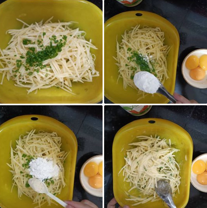 Làm hỗn hợp bánh