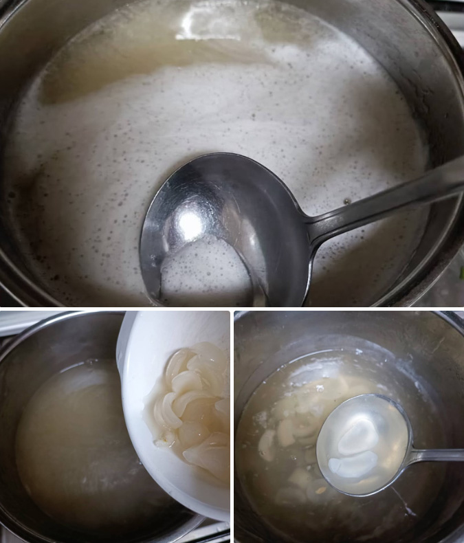 Làm rau câu chôm chôm