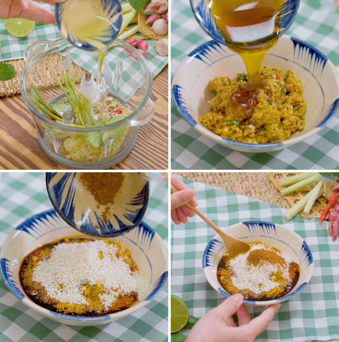 Làm xốt ướp gà