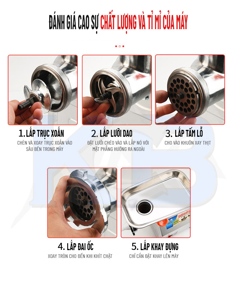 Lắp đặt máy đùn thịt đúng cách