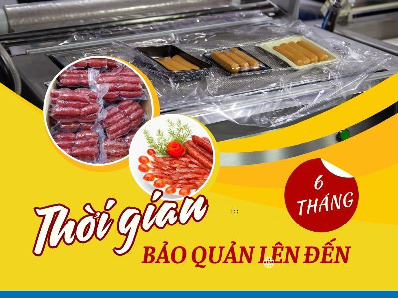 Máy hút chân không giúp bảo quản lạp xưởng lâu hơn