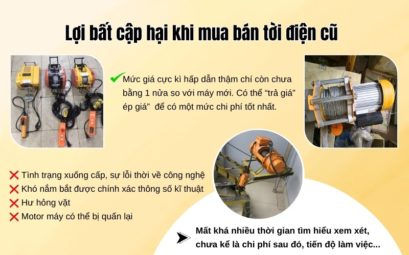 Lợi bất cập hại khi mua tời điện cũ