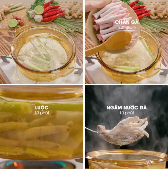 Luộc chân gà