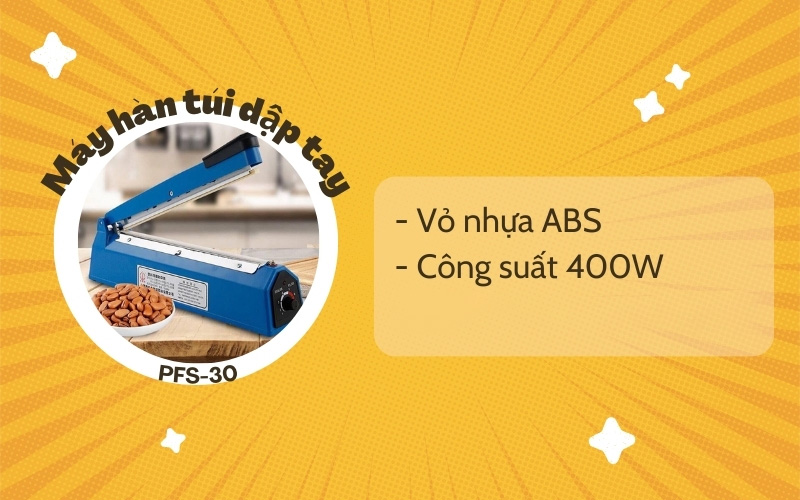 Máy hàn túi dập tay 30cm