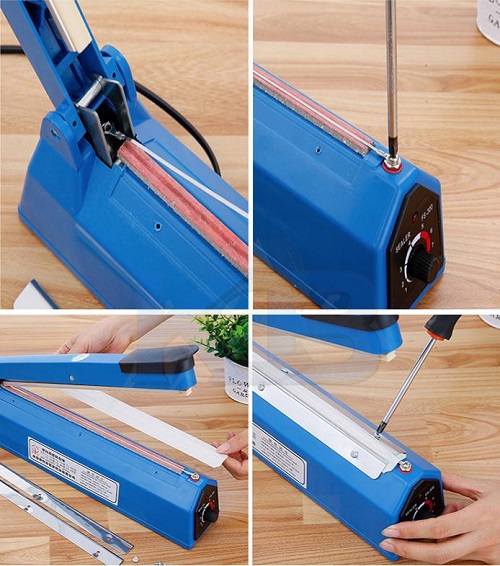 máy hàn miệng túi dập tay