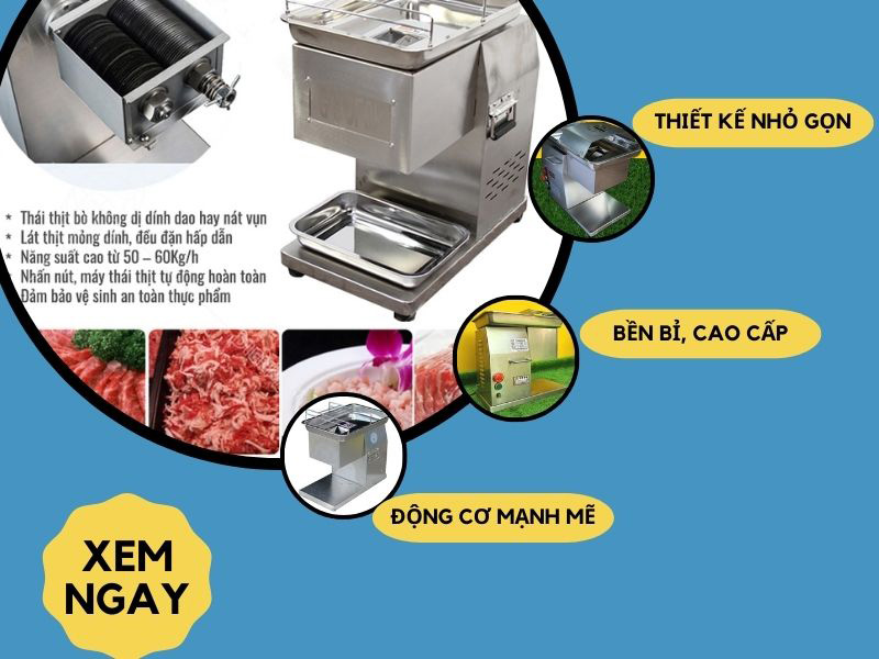 Máy thái thịt tươi sống có điểm gì nổi bật