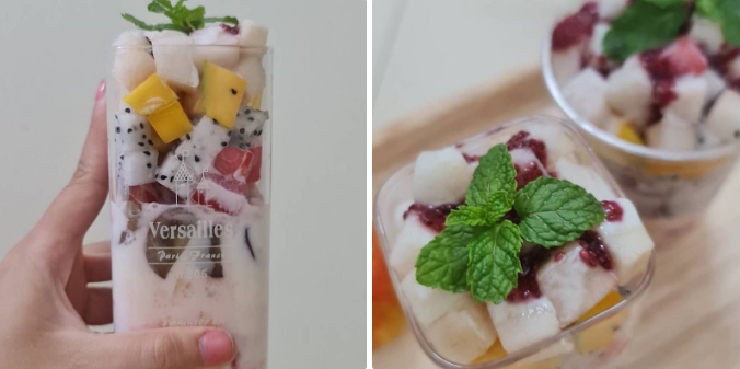 Món hoa quả dầm sữa chua thơm ngon thanh mát