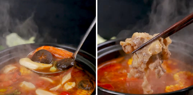 Món lẩu bò mỹ cà chua thơm ngon đậm vị