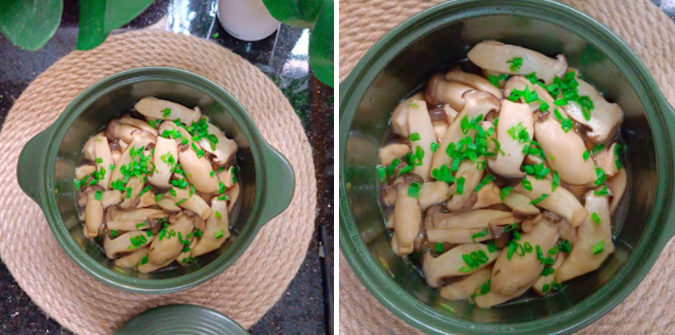 Món nấm đùi gà kho xì dầu thơm ngon bắt mắt