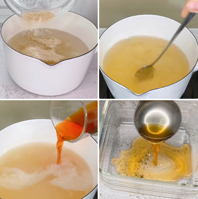 Nấu thạch trà thái