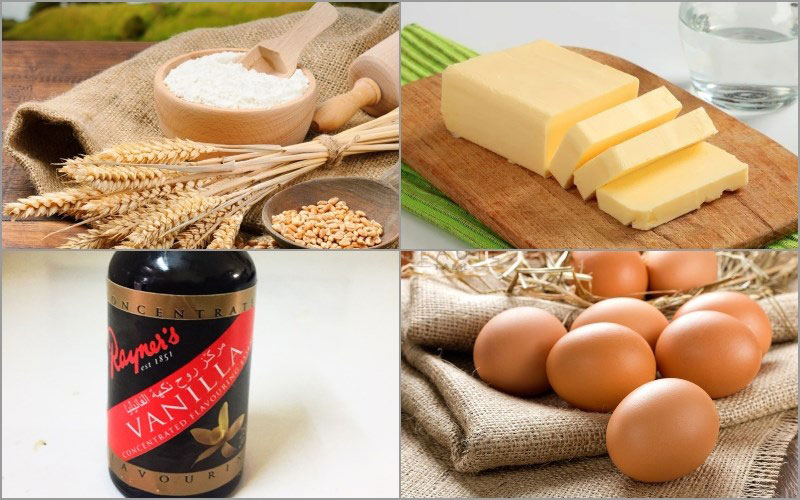 Nguyên liệu làm bánh quy ngón tay
