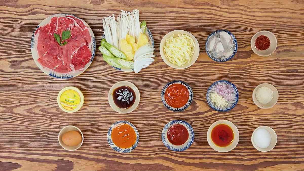 Nguyên liệu làm bò số hàu phô mai