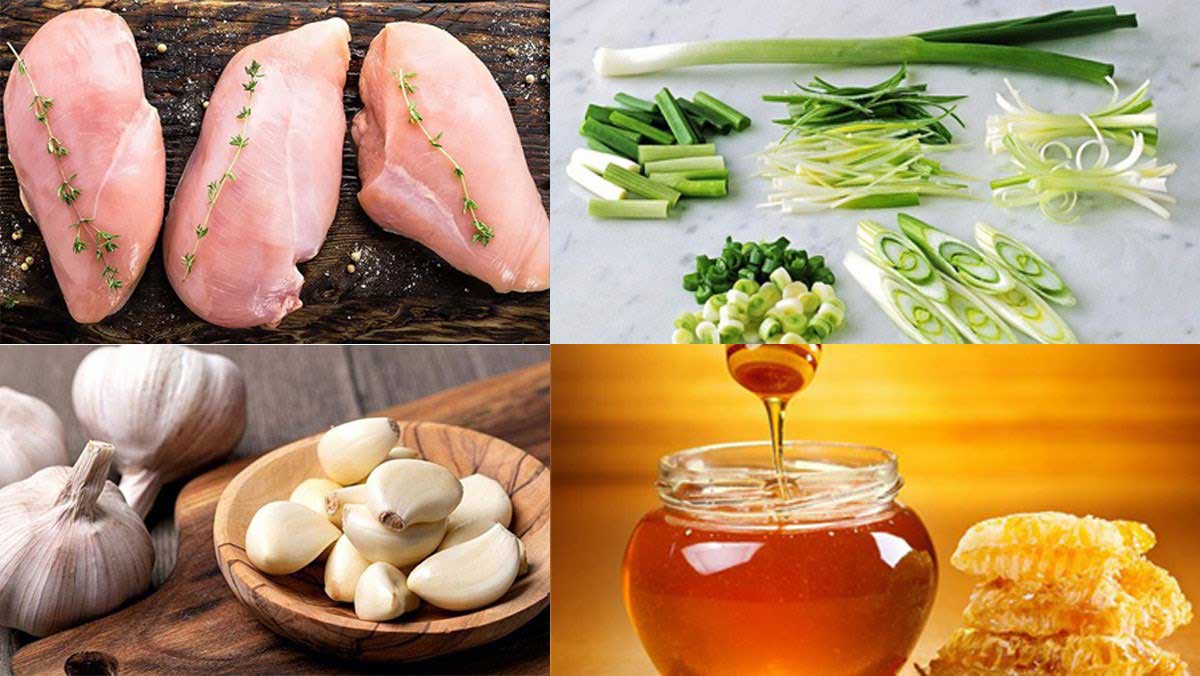 Nguyên liệu làm gà xiên nướng tỏi