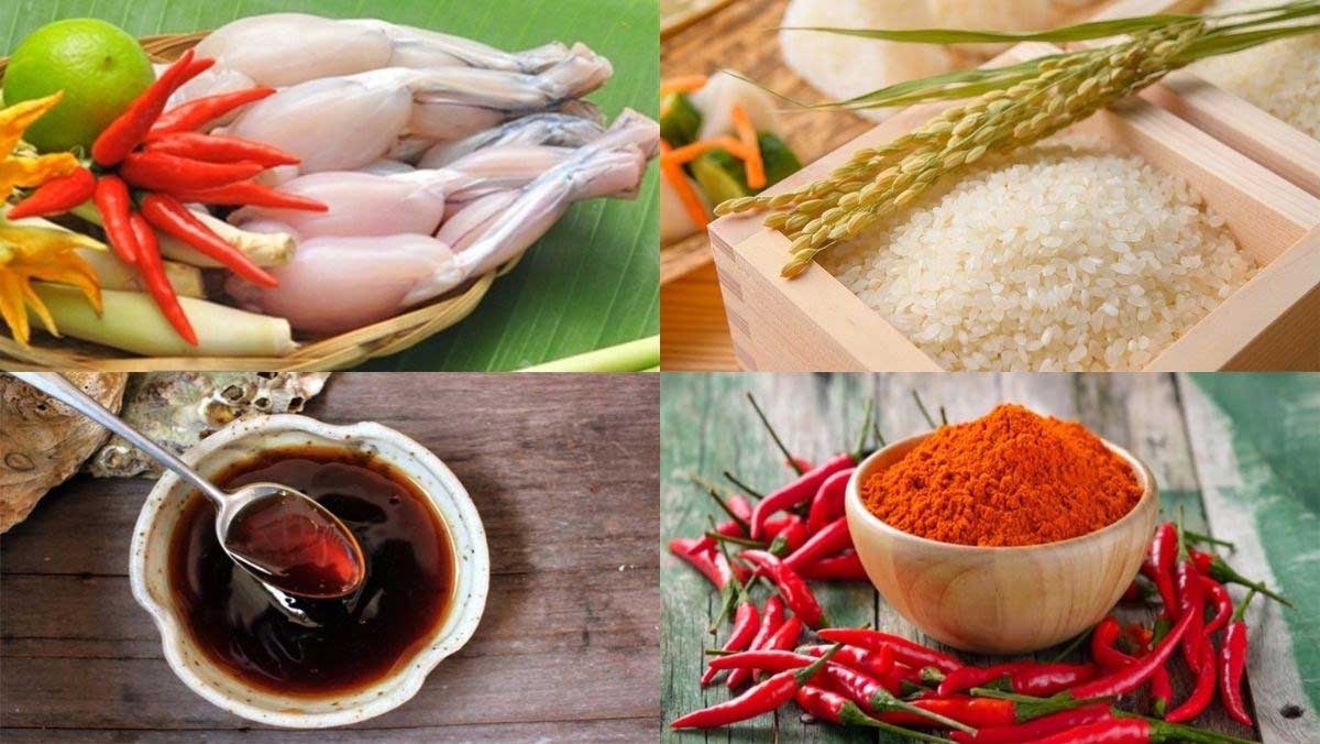 Nguyên liệu nấu cháo ếch