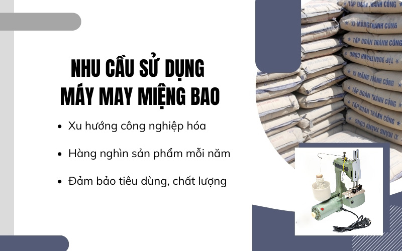 Nhu cầu sử dụng máy khâu bao hiện nay