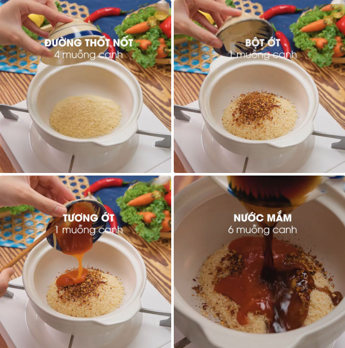 Làm nước sốt Thái chua cay