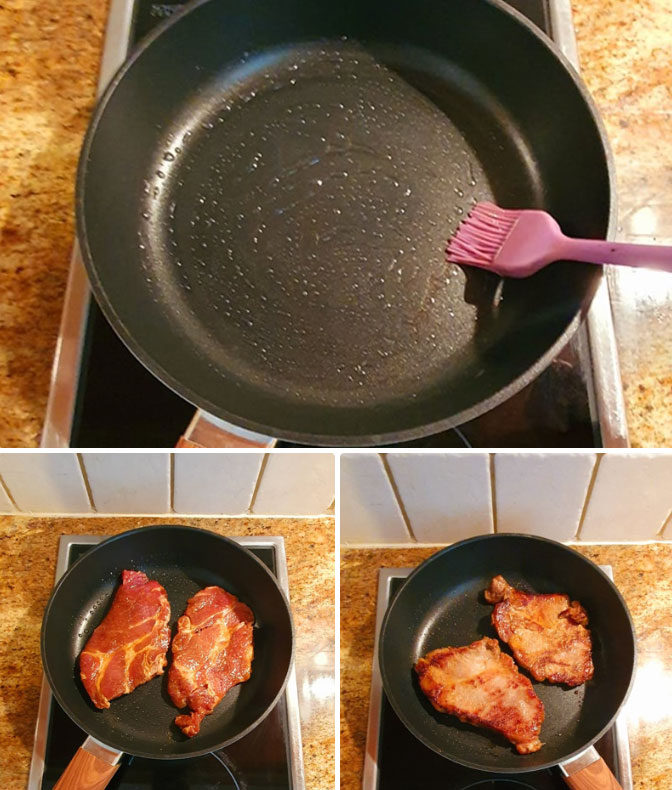 Nướng thịt bằng chảo