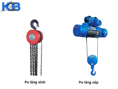 phân biệt pa lăng xích kéo tay và pa lăng xích lắc tay