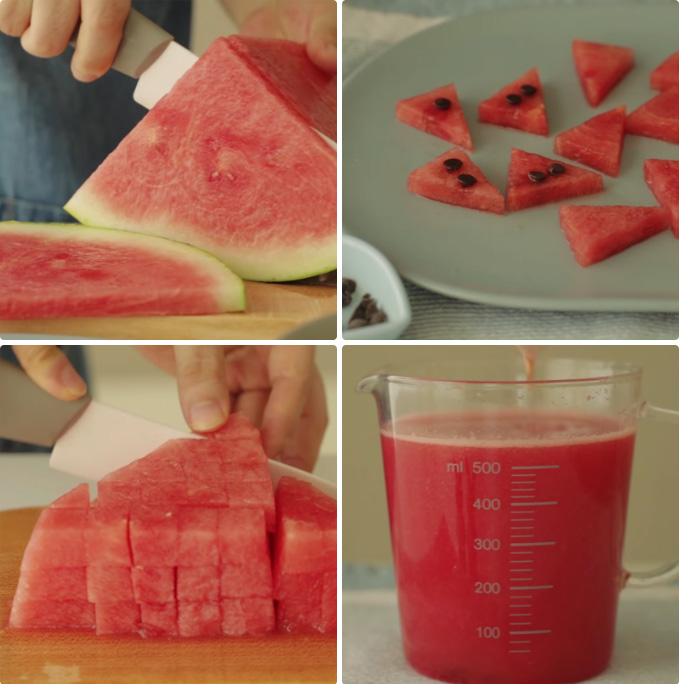 Sơ chế dưa hấu