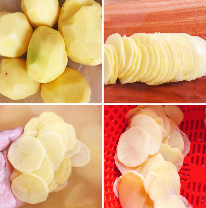 Sơ chế khoai tây