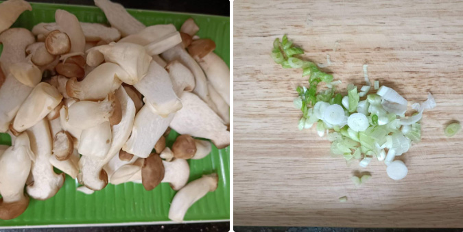 Sơ chế nấm đùi gà