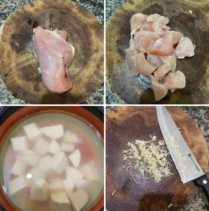 Sơ chế ức gà