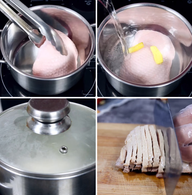 Sơ chế và luộc vịt
